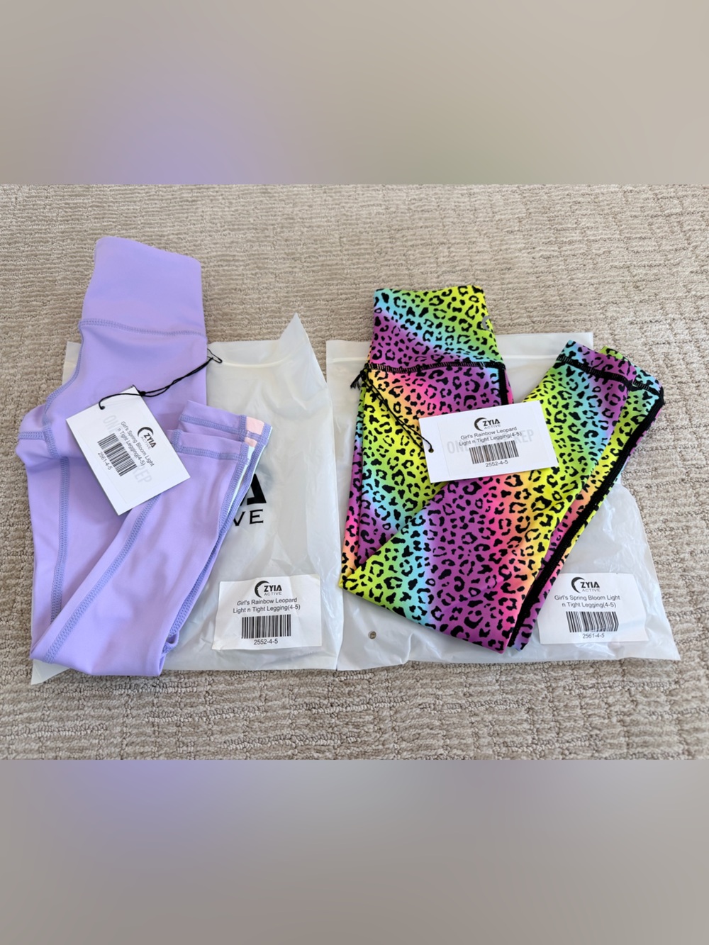 NWT 4-5 Zyia Light n Tight Legging Lot of 2
